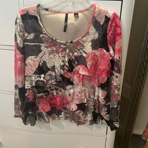 Skyes the Limit Lace Long Sleeve Blouse. Large.